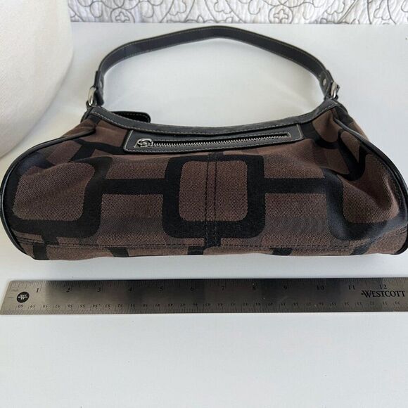 Nine West Brown Geometric Jacquard Small Shoulder Bag‎ - Picture 8 of 11